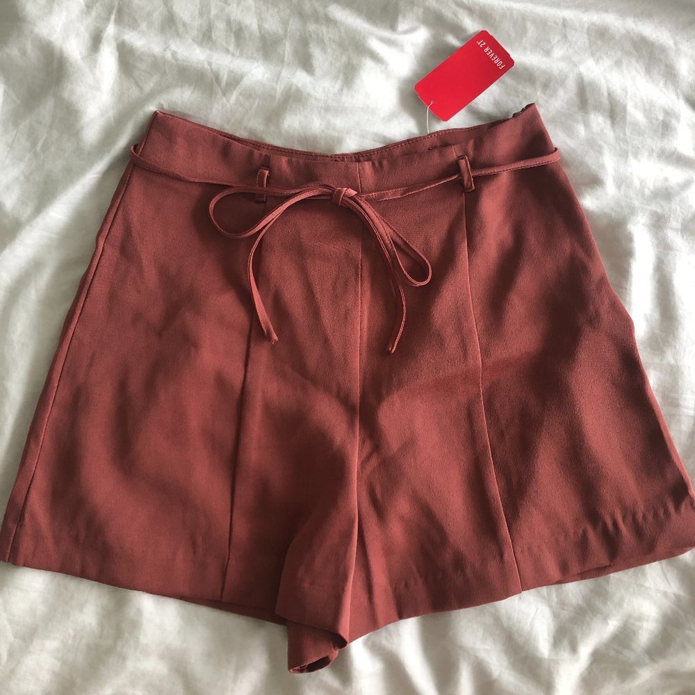 Forever 21 High Waist Tie Shorts Small NWT